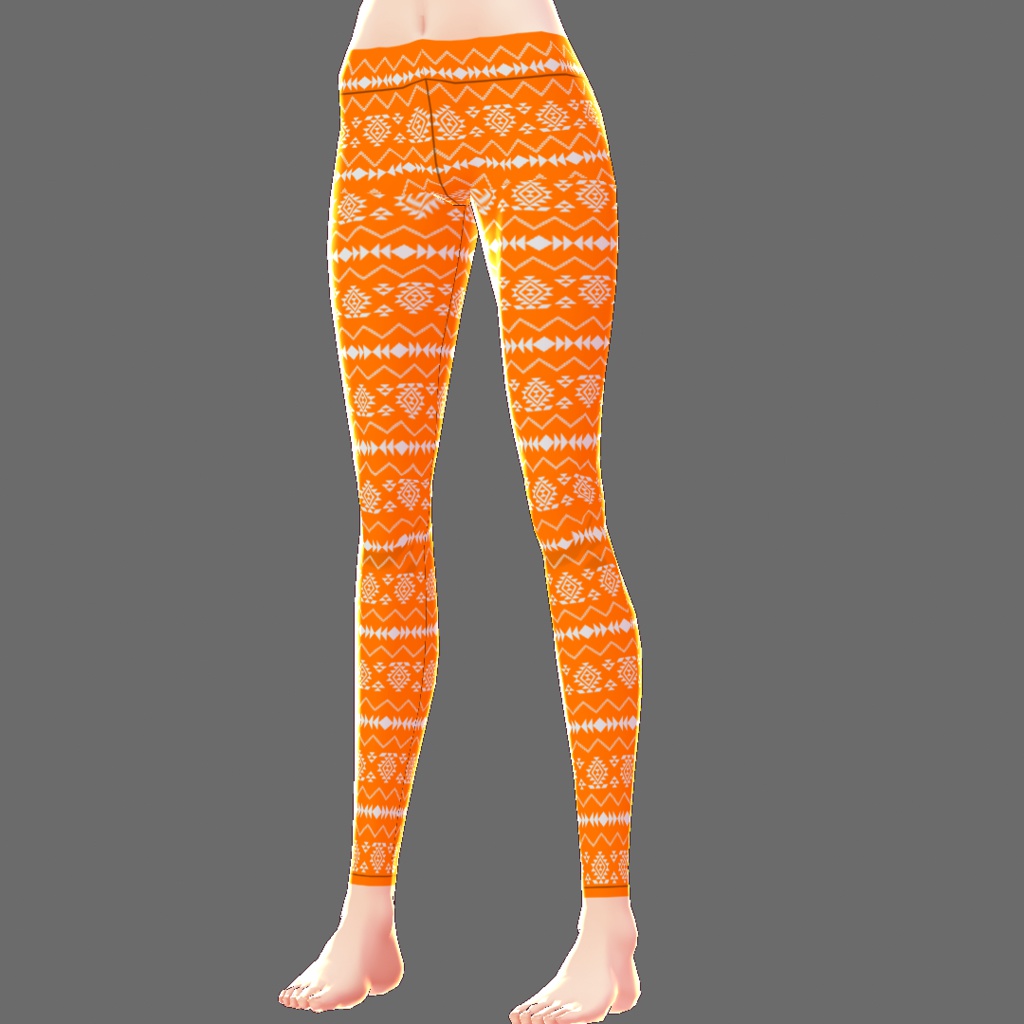 【VRoid用テクスチャ】レギンス(チマヨ柄)【16色セット】