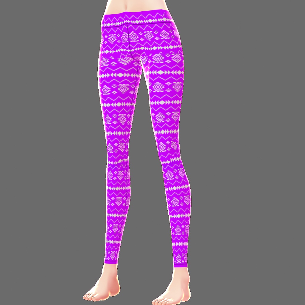 【VRoid用テクスチャ】レギンス(チマヨ柄)【16色セット】