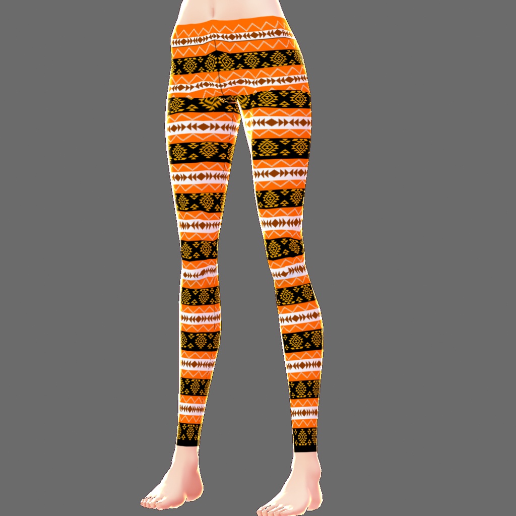 【VRoid用テクスチャ】レギンス(チマヨ柄)【16色セット】