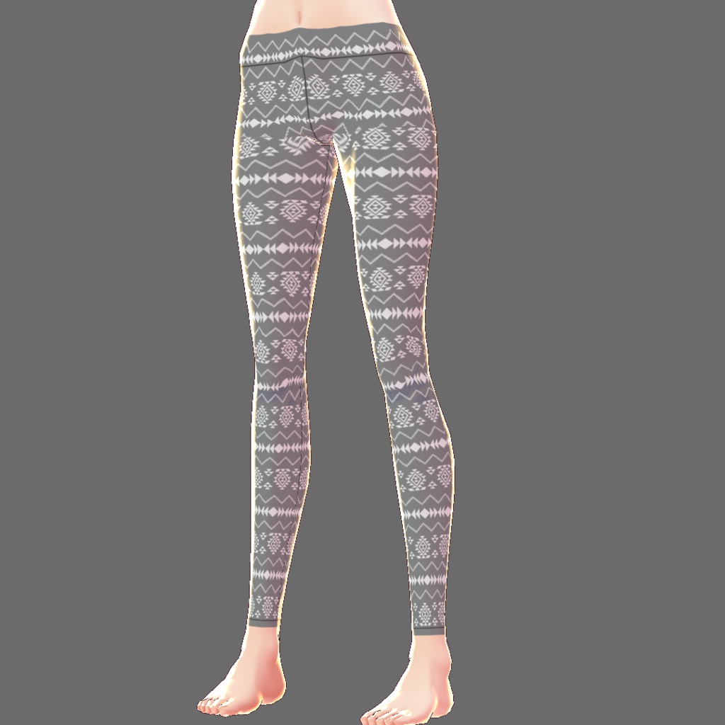 【VRoid用テクスチャ】レギンス(チマヨ柄)【16色セット】