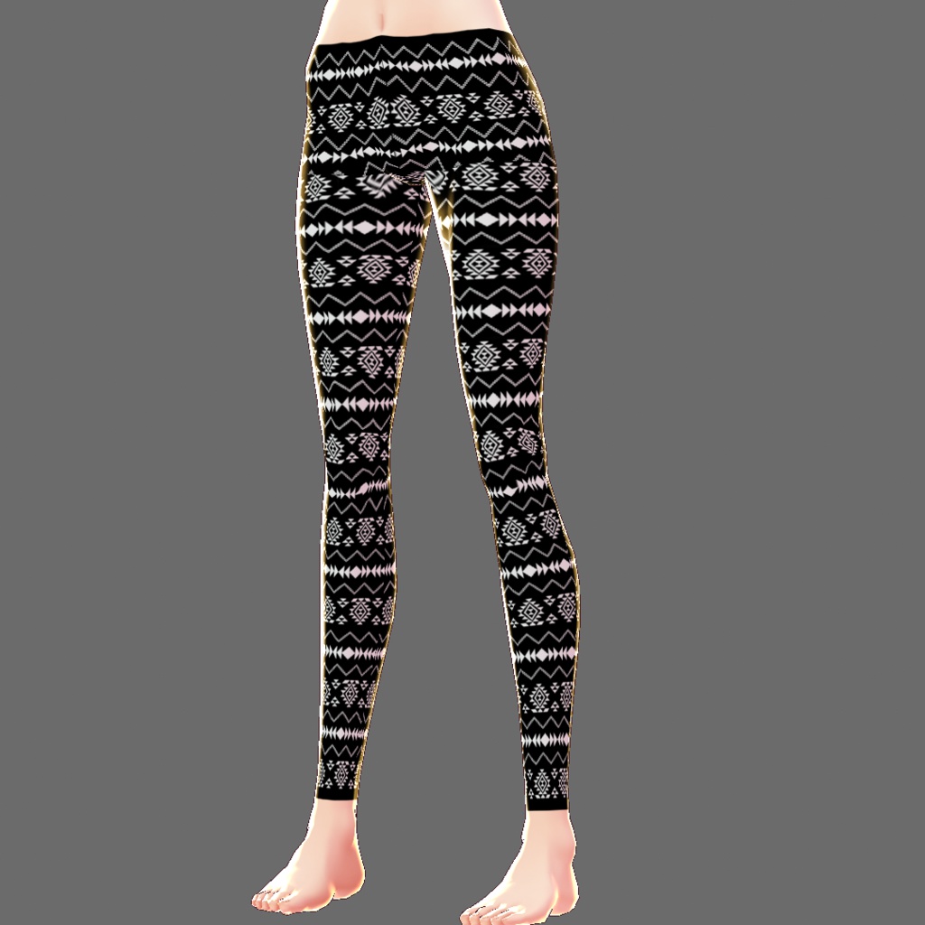 【VRoid用テクスチャ】レギンス(チマヨ柄)【16色セット】