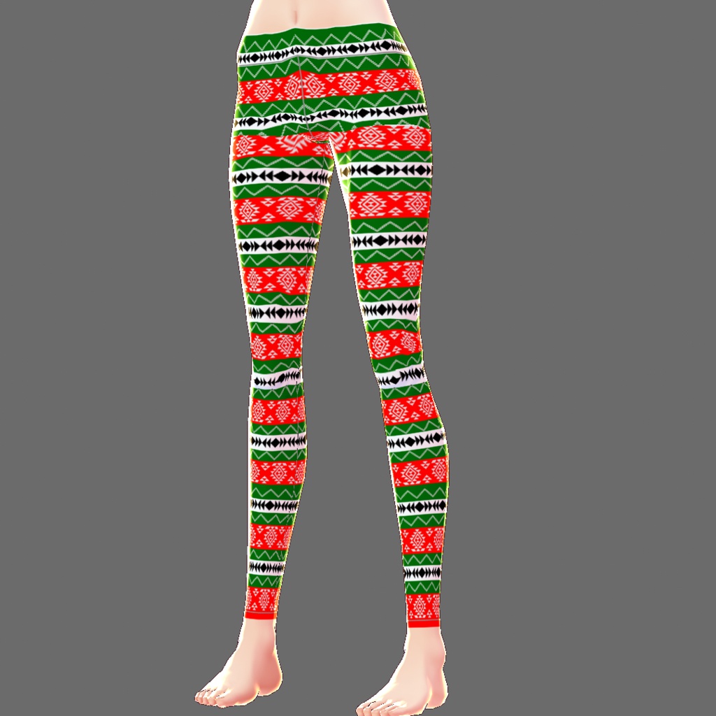 【VRoid用テクスチャ】レギンス(チマヨ柄)【16色セット】