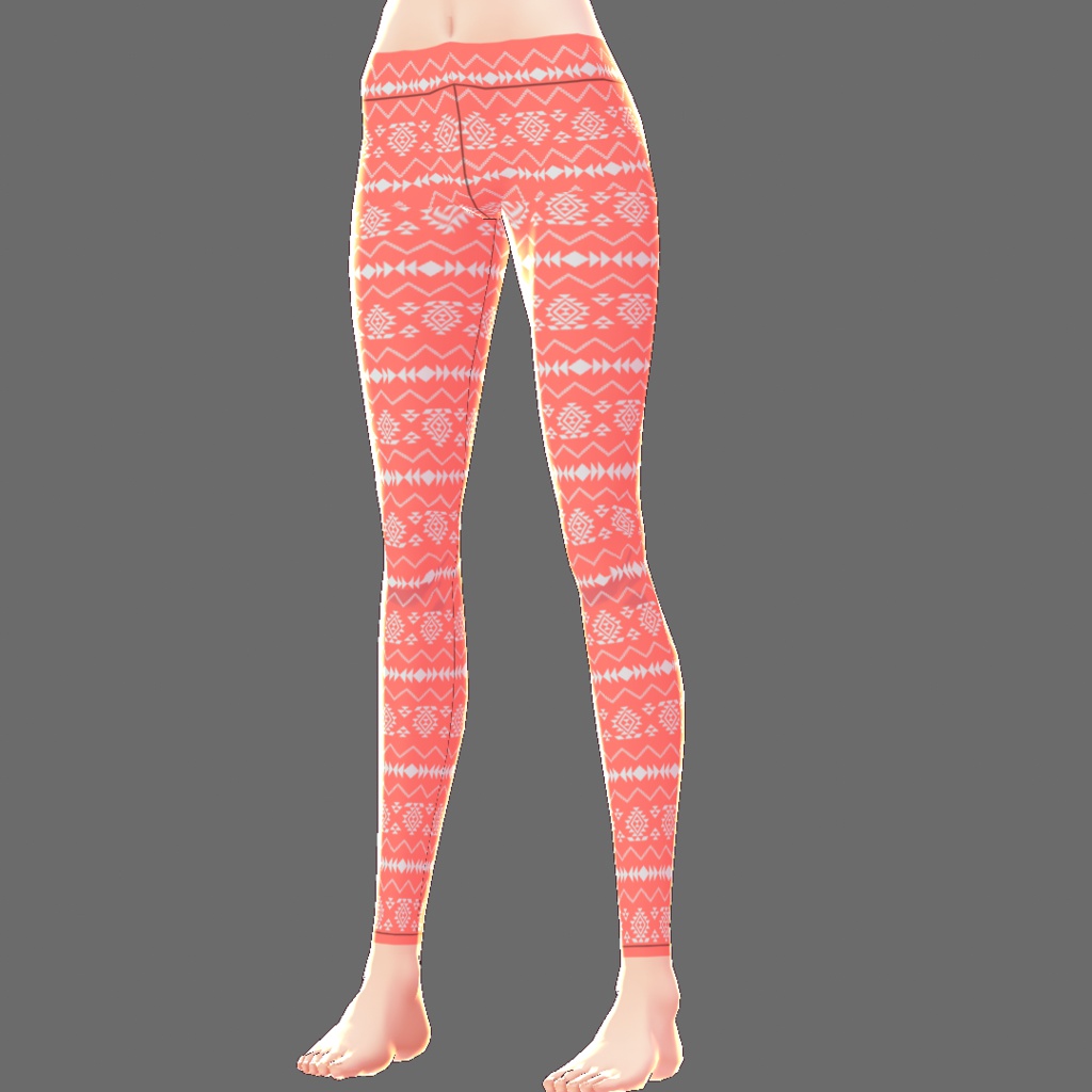 【VRoid用テクスチャ】レギンス(チマヨ柄)【16色セット】