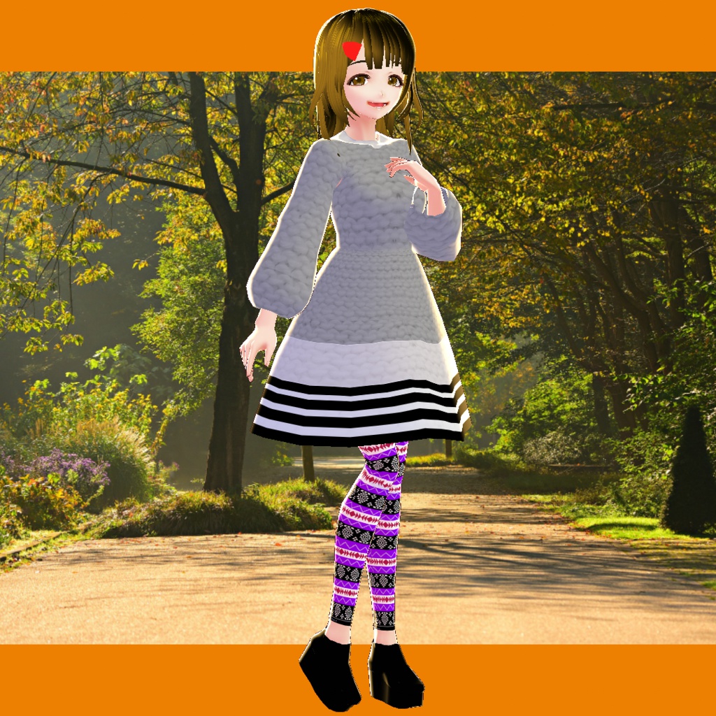 【VRoid用テクスチャ】レギンス(チマヨ柄)【16色セット】