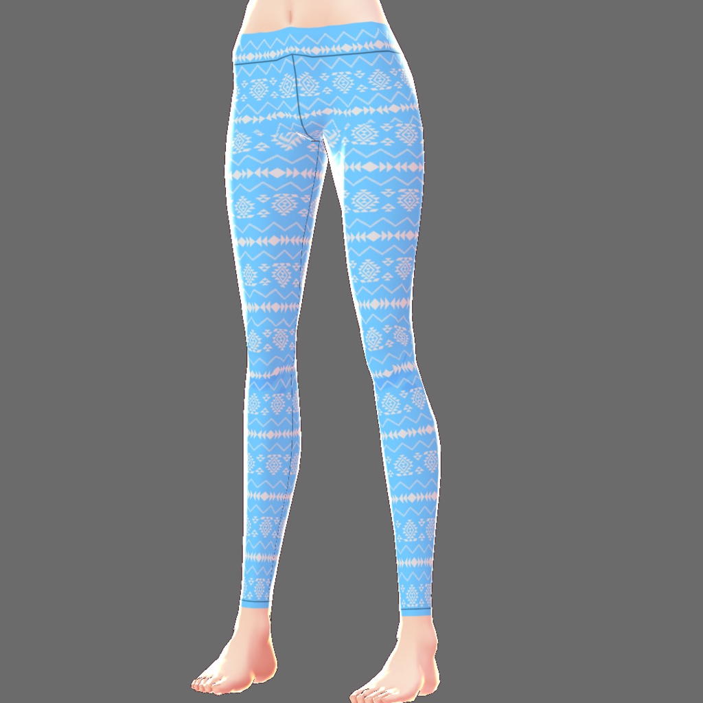 【VRoid用テクスチャ】レギンス(チマヨ柄)【16色セット】