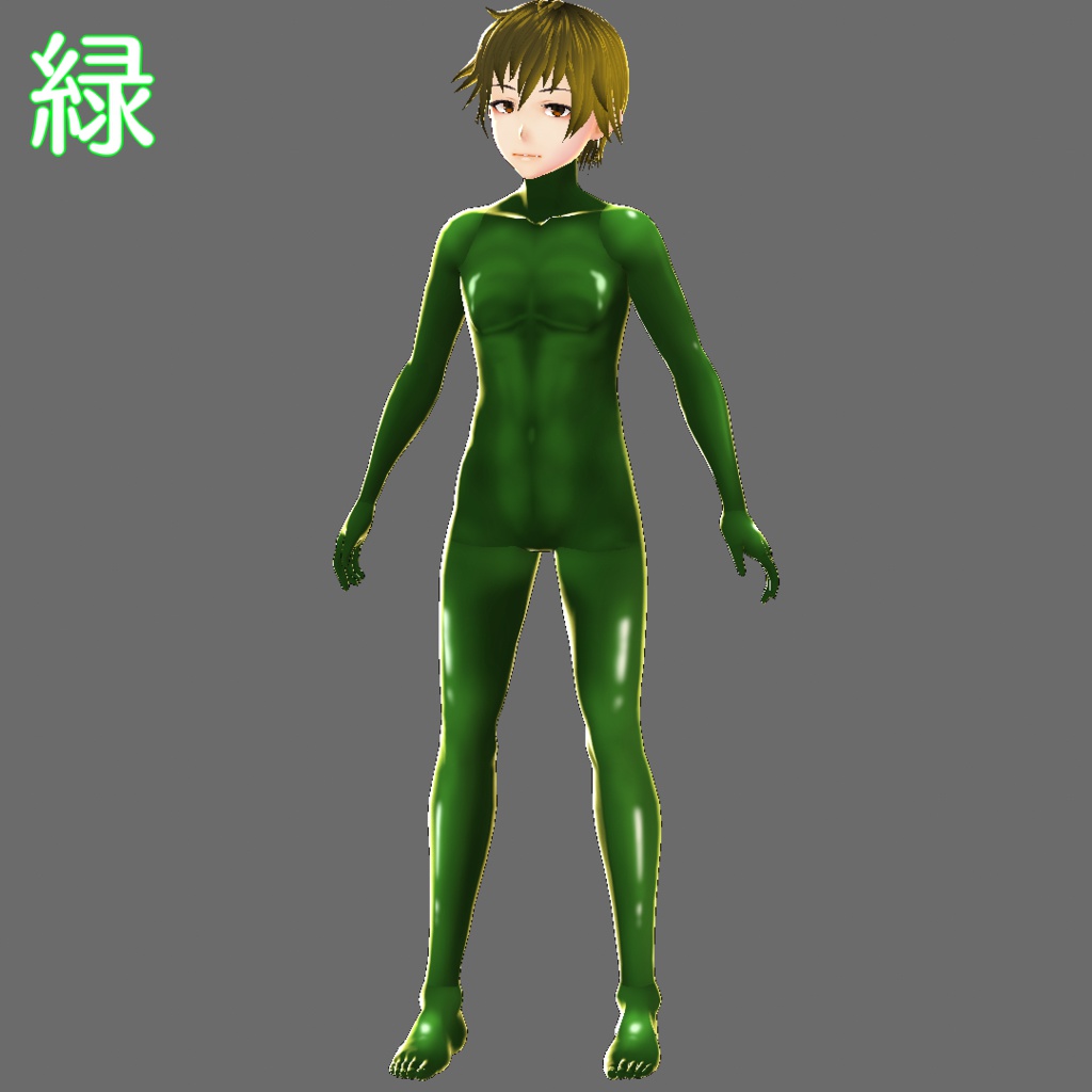 【男性VRoid用テクスチャ】ラバースーツ【6色】