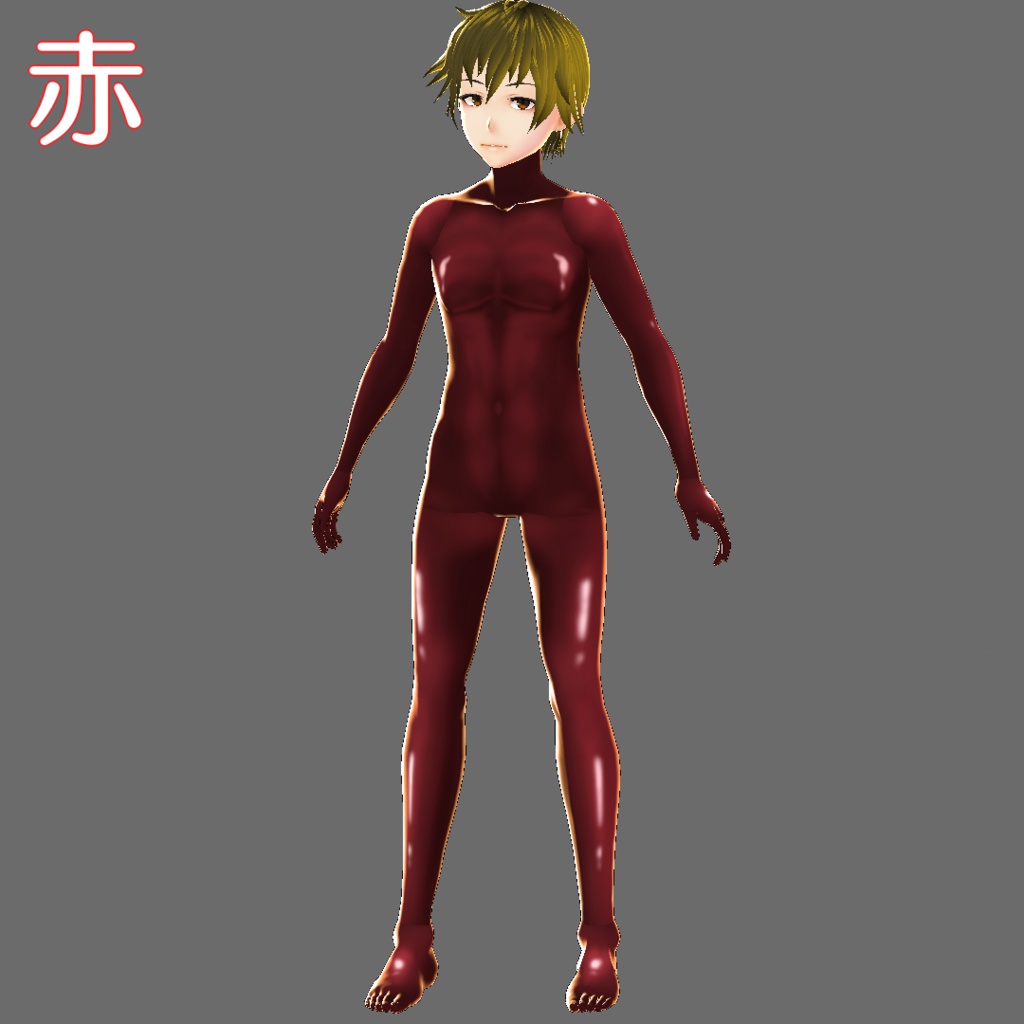 【男性VRoid用テクスチャ】ラバースーツ【6色】