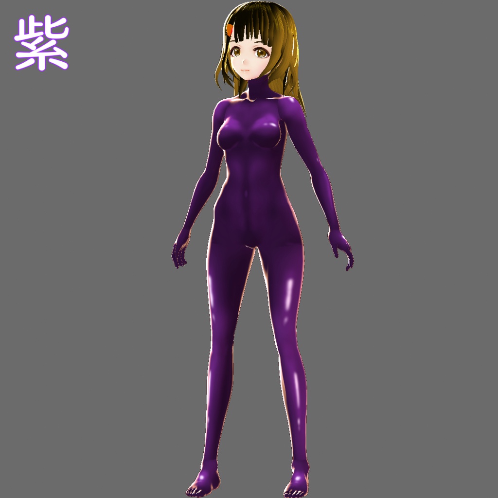 【女性VRoid用テクスチャ】ラバースーツ【6色】