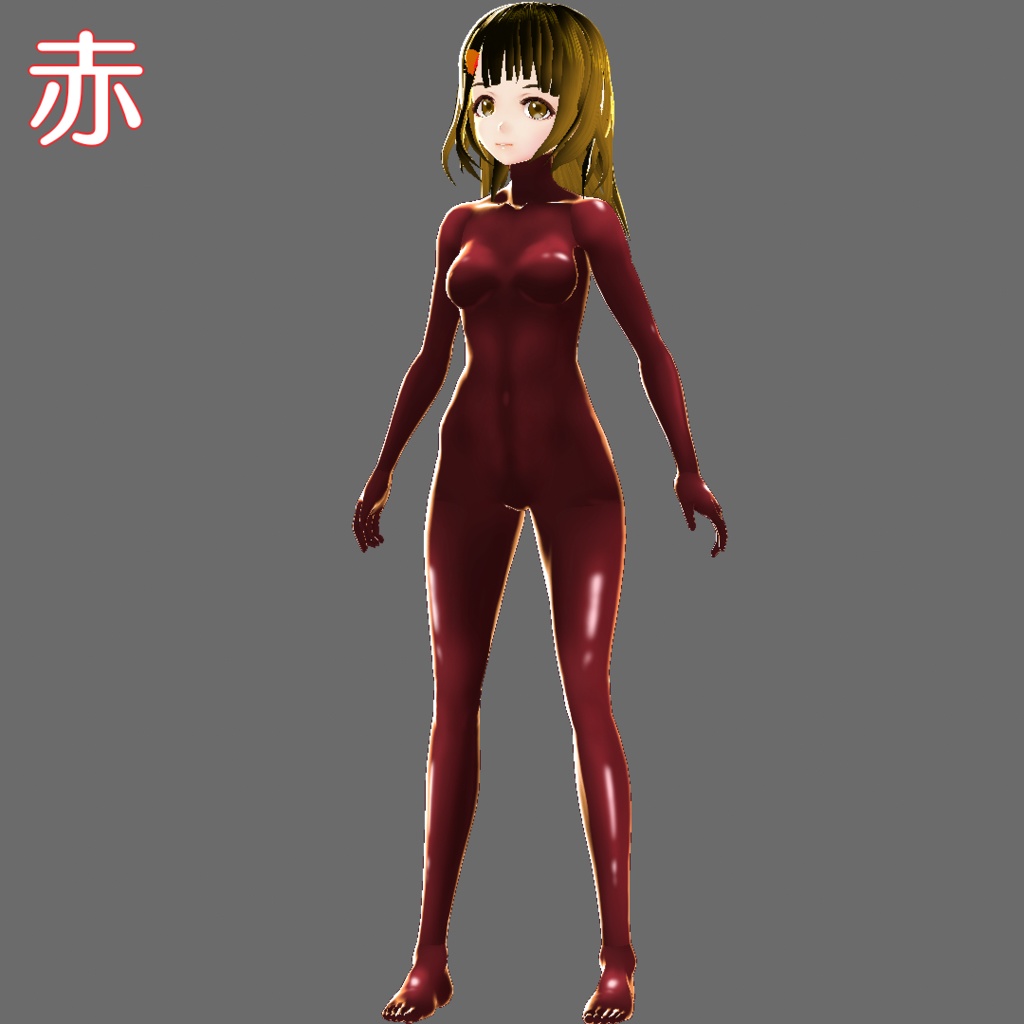 【女性VRoid用テクスチャ】ラバースーツ【6色】