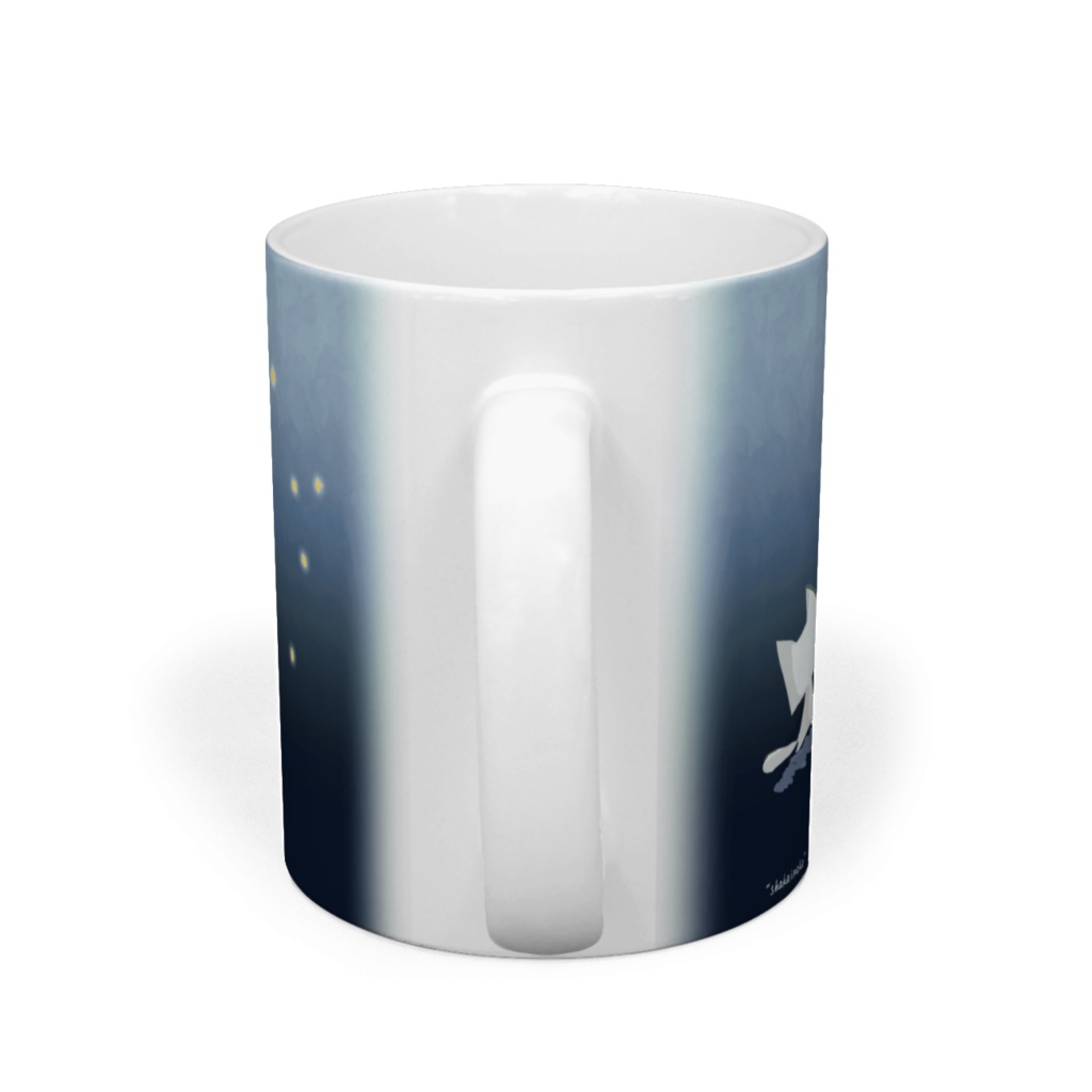 社会ネコ つきがきれいマグカップ 蒼