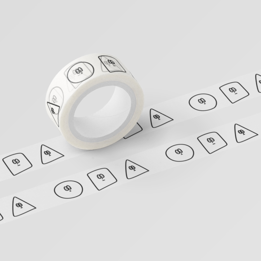 真顔マスキングテープ