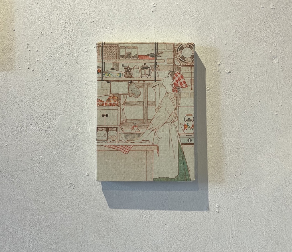 キャンバス『珈琲のある風景　2月』