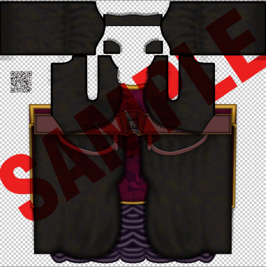 【無料あり】ゴシッククラシックドレス【VRoid β版/正式版 両対応】