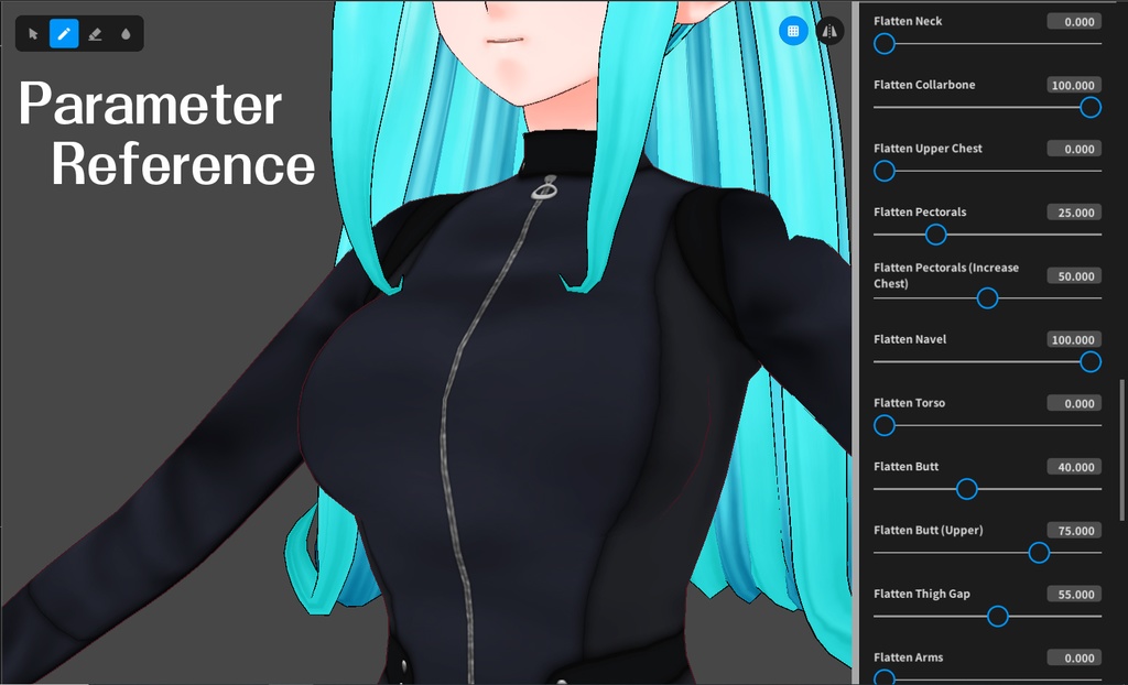 グレイッシュジャケット&レザーウェアコーデ【VRoidStudio 1.11.0以降用】