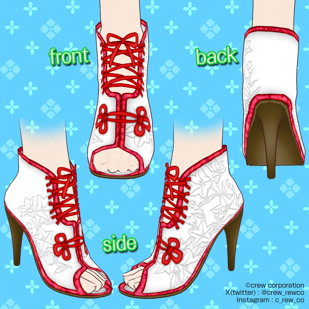 【VRoid ver1.24.0以降用】オープントゥピンヒール