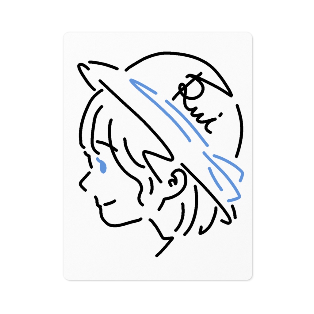 手描き女の子ステッカー