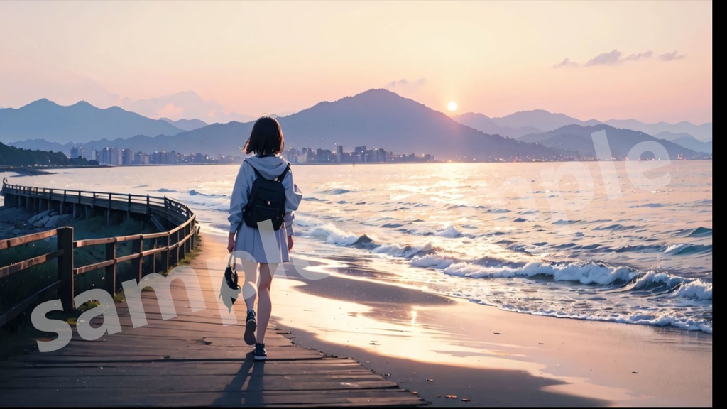 海辺の少女 2　(PC壁紙10点セット)