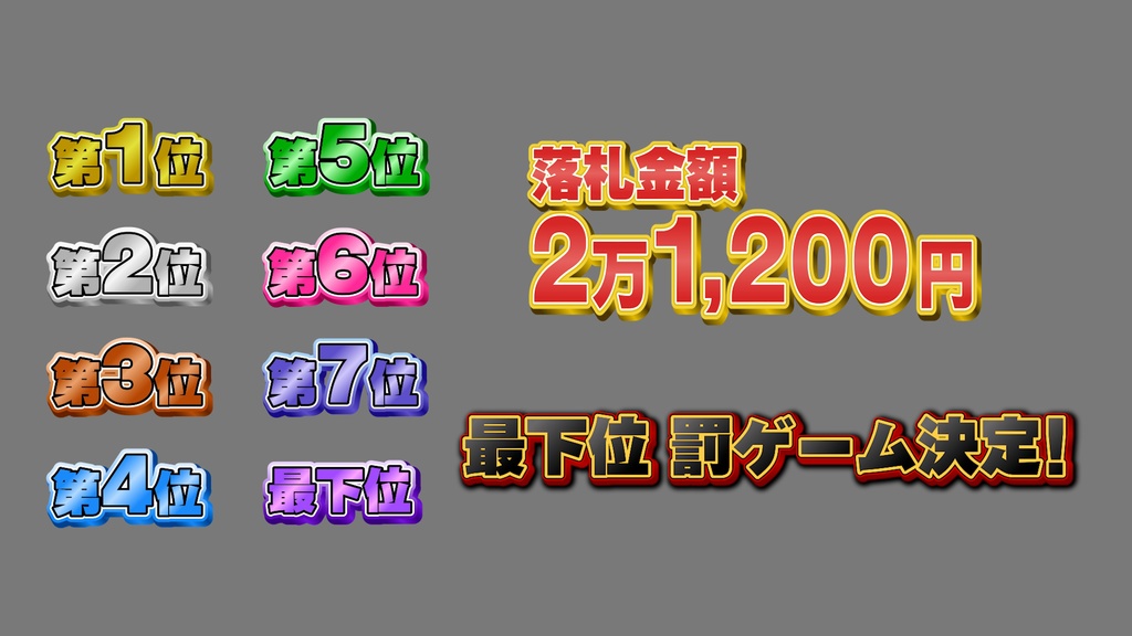 テレビ番組テロップ-順位テロップ TV Show Telop-Ranking Telop