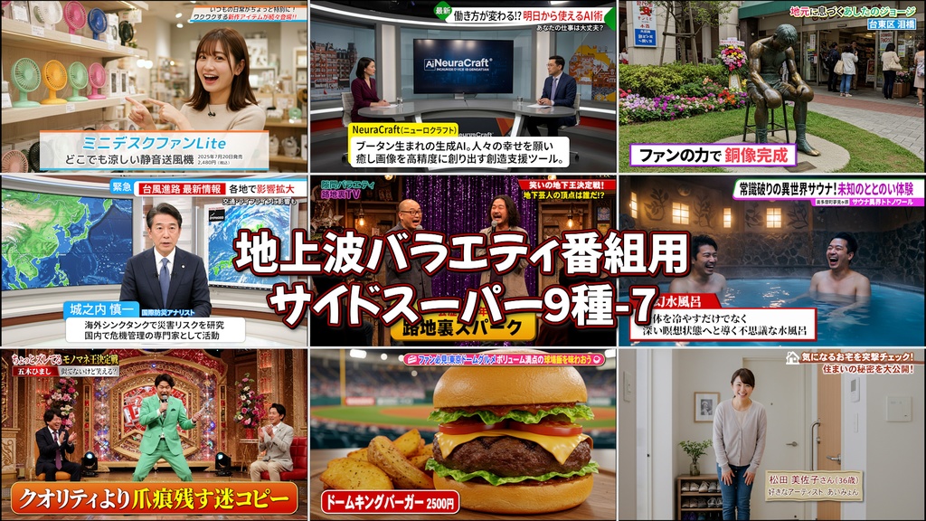 バラエティ番組用サイドスーパー9種-7 / 9 Side Supers for Variety Program-7