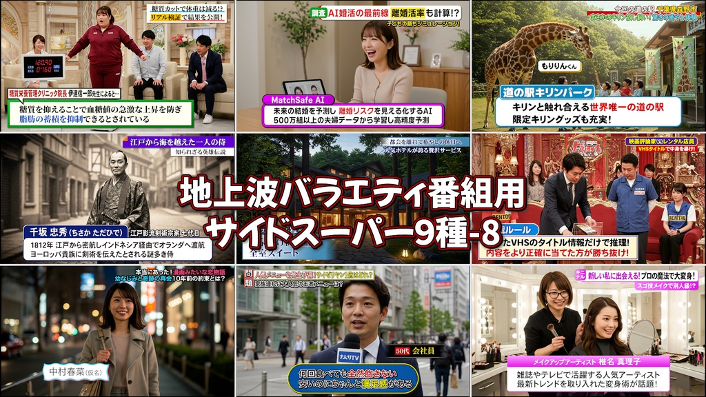 バラエティ番組用サイドスーパー9種-8 / 9 Side Supers for Variety Program-8