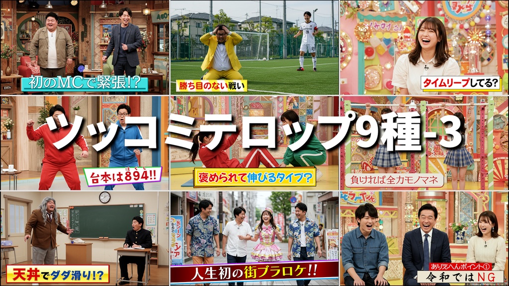バラエティ番組用ツッコミテロップ9種-3 / 9 types of tsukkomi subtitles for variety shows-3