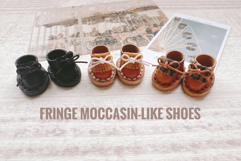 Fringe moccasin-like shoes
