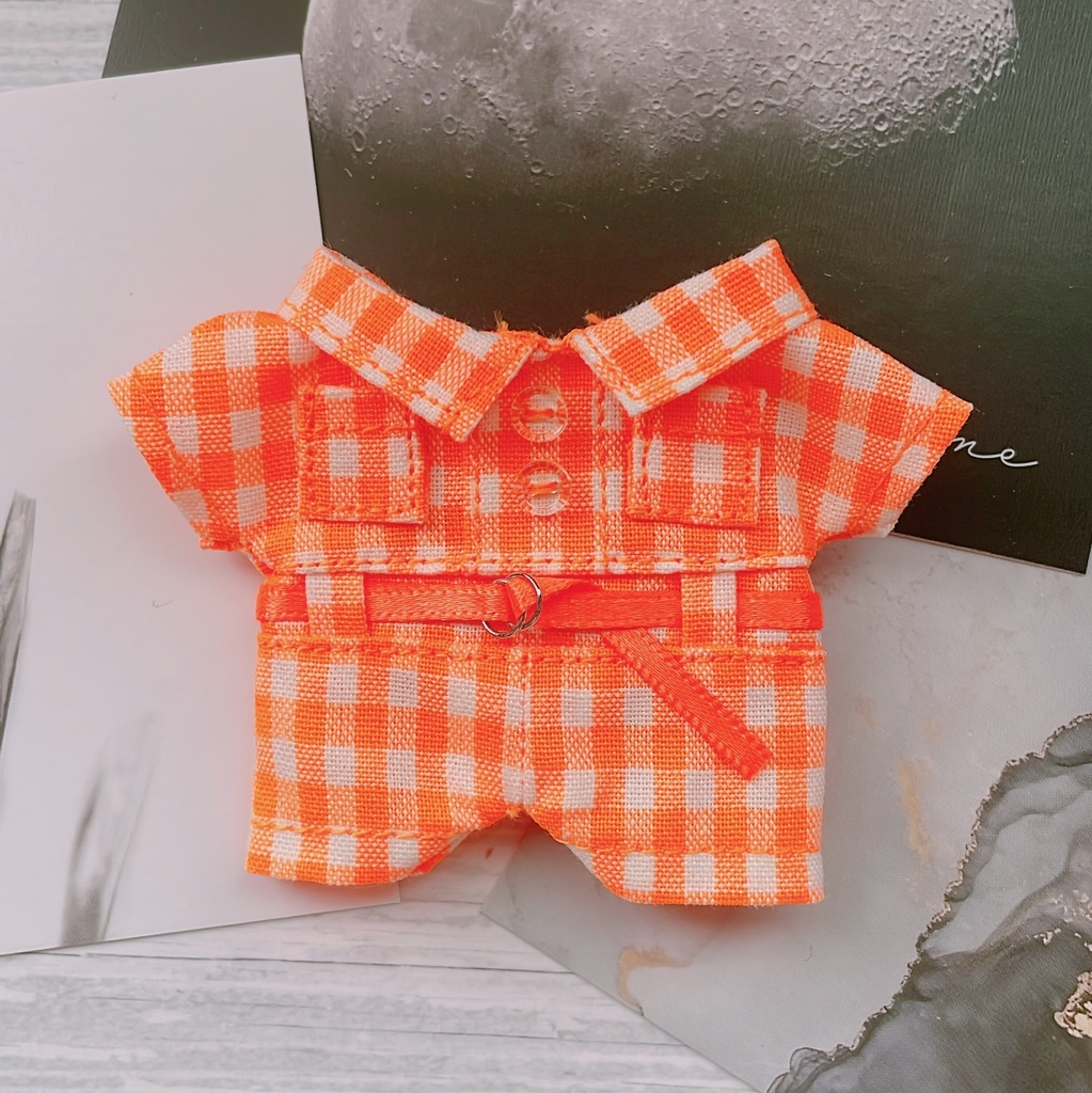 Neon color gingham check jumpsuit