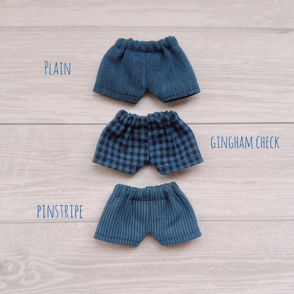 Indigo dyed denim pants & pumpkin pants