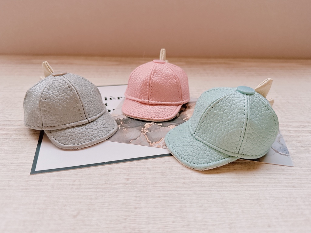 Faux leather kaiju cap