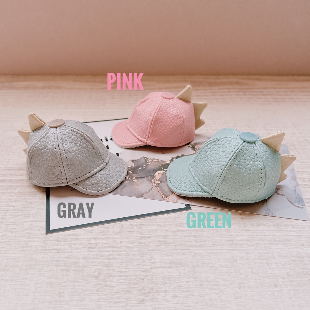 Faux leather kaiju cap