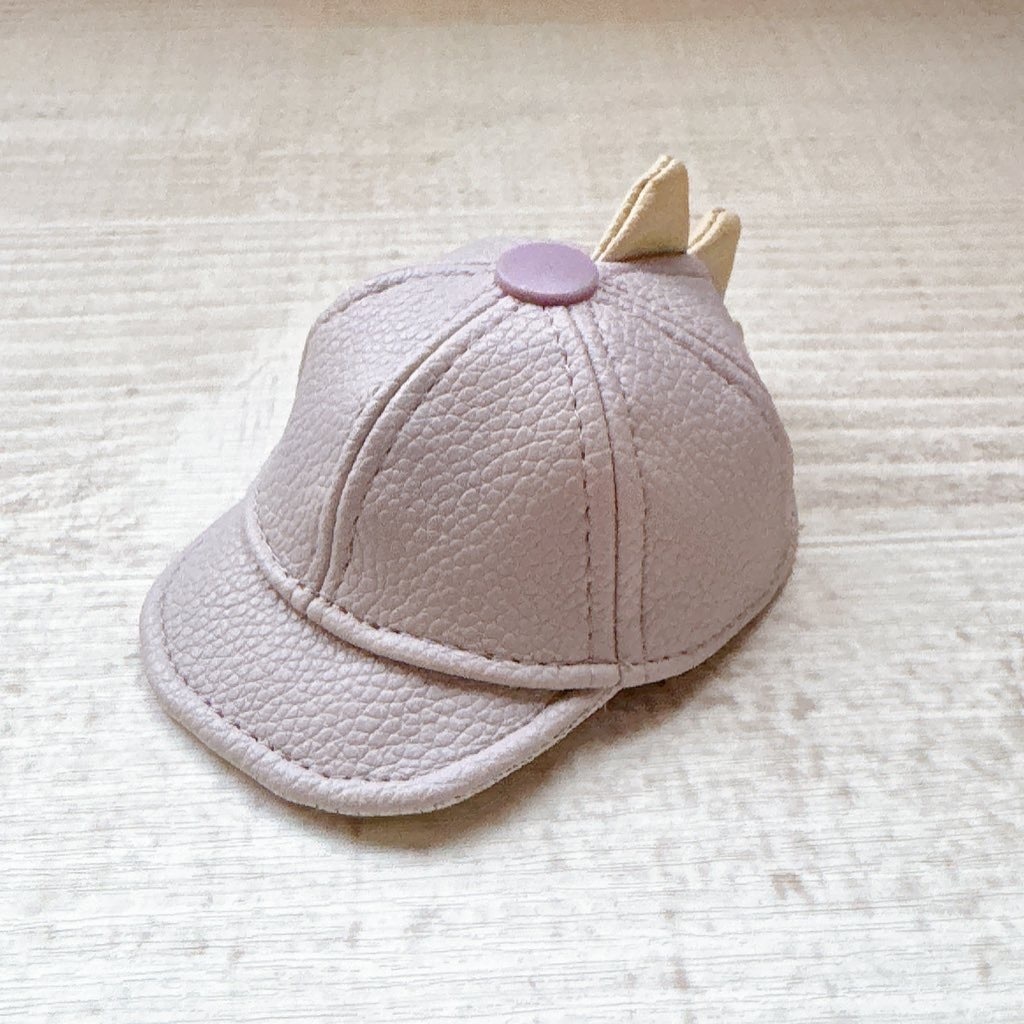 Faux leather kaiju cap