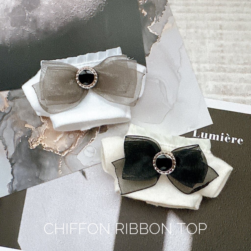 Chiffon ribbon top