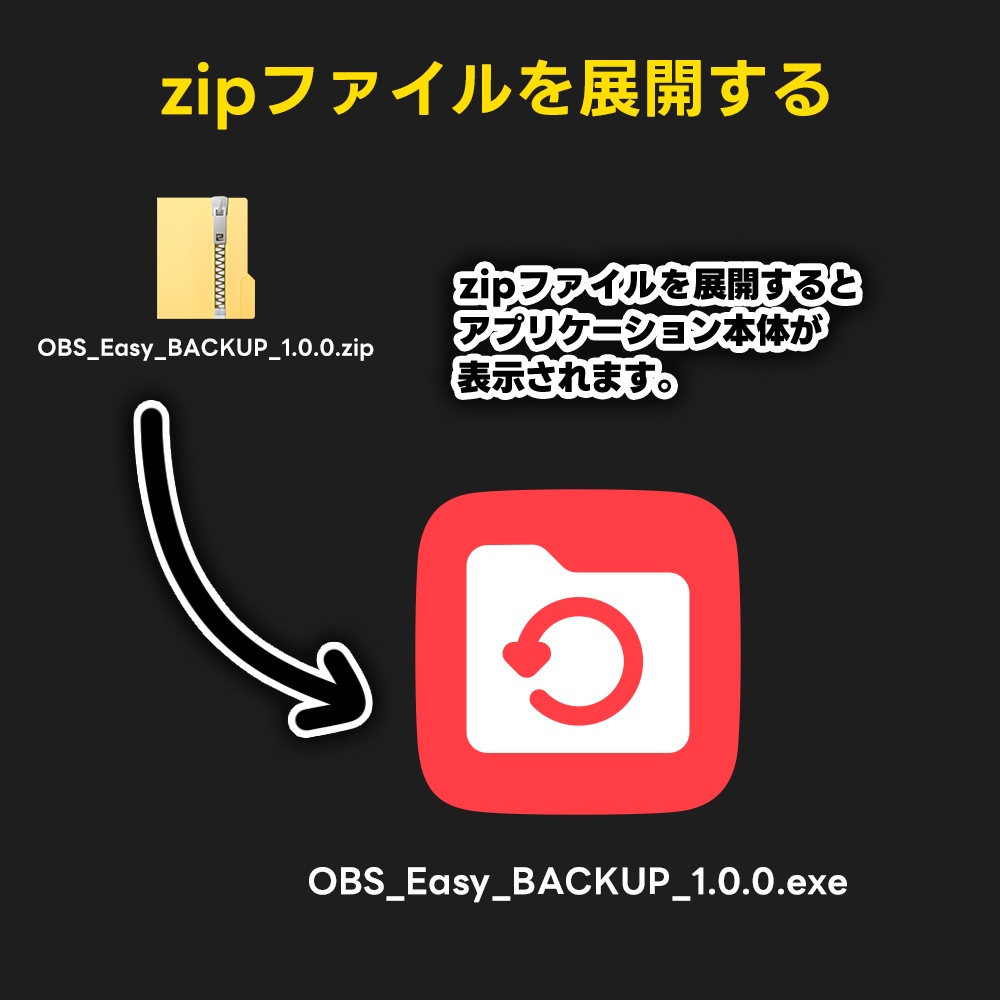 ワンクリックでOBSをバックアップと復元できる「OBS Easy BACKUP」