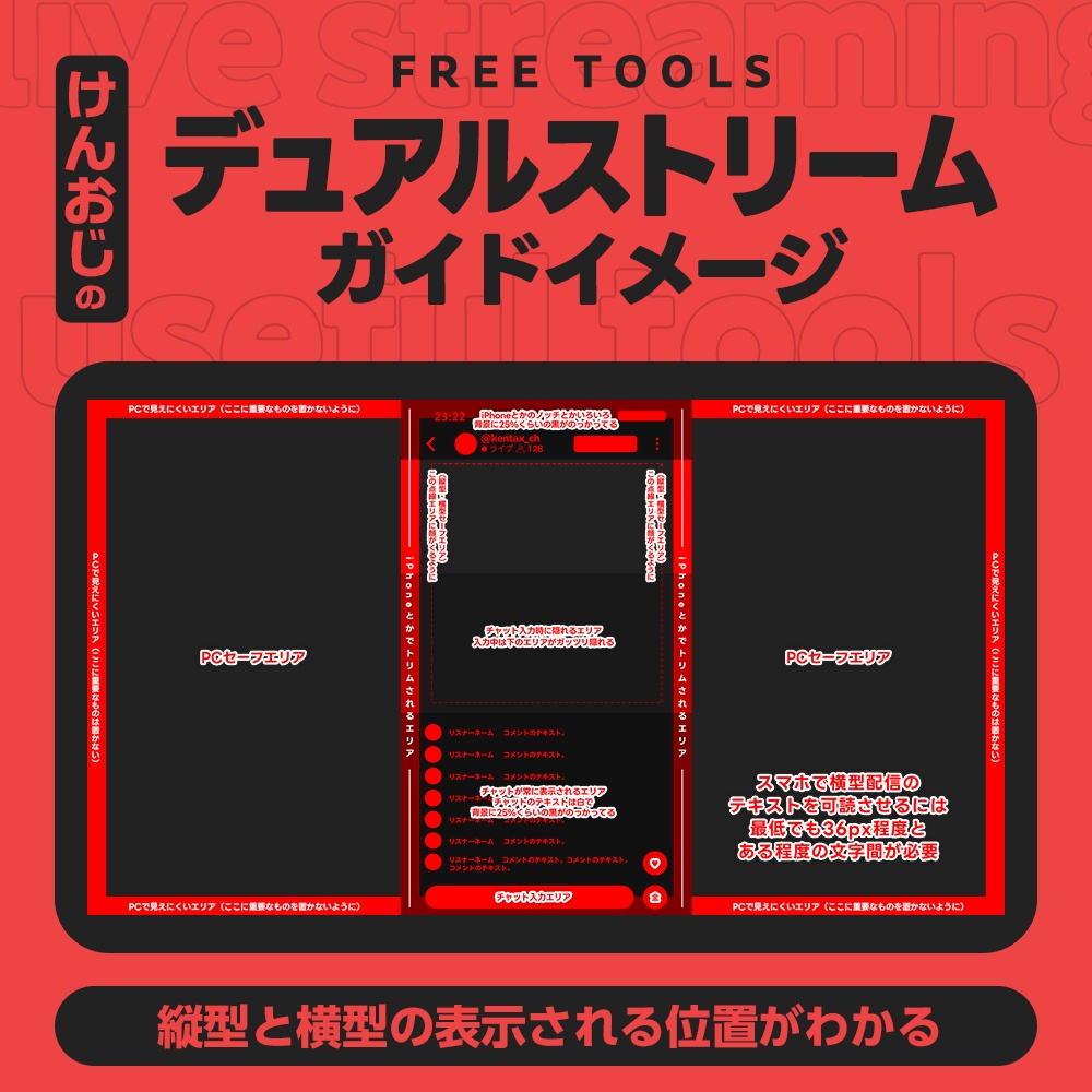 デュアルストリームの確認に使えるレイアウトガイド