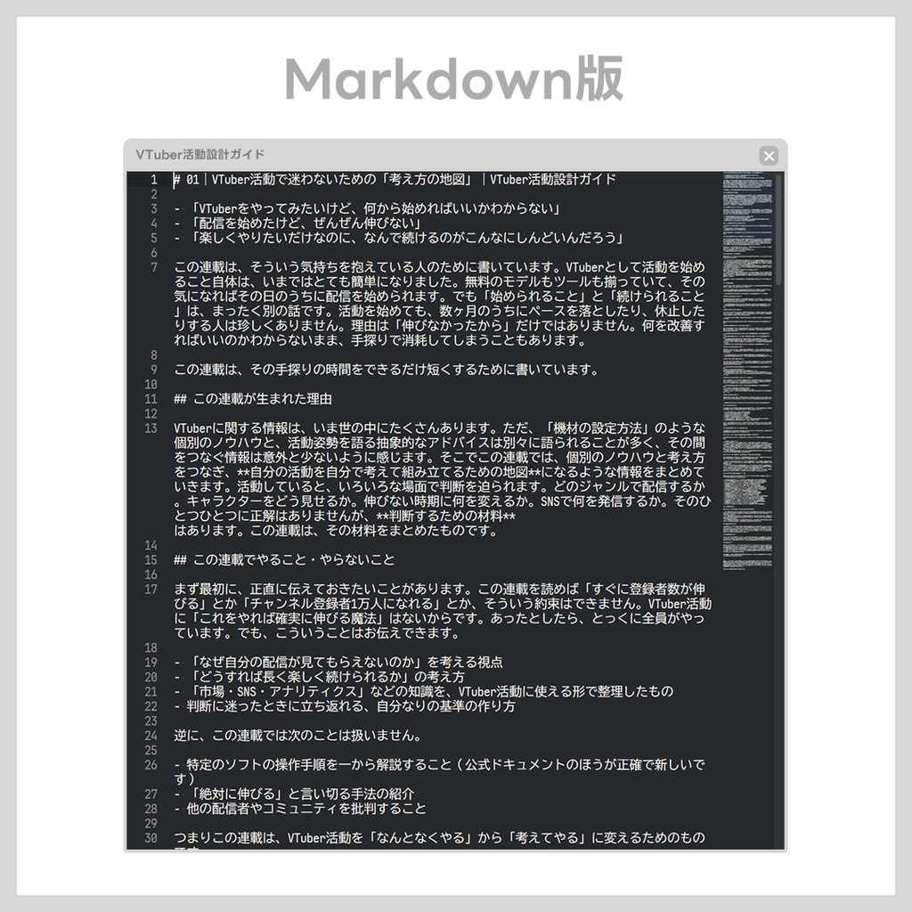 VTuber活動設計ガイド|迷わず、楽しく続けるための実践設計書【PDF・HTML・Markdown】