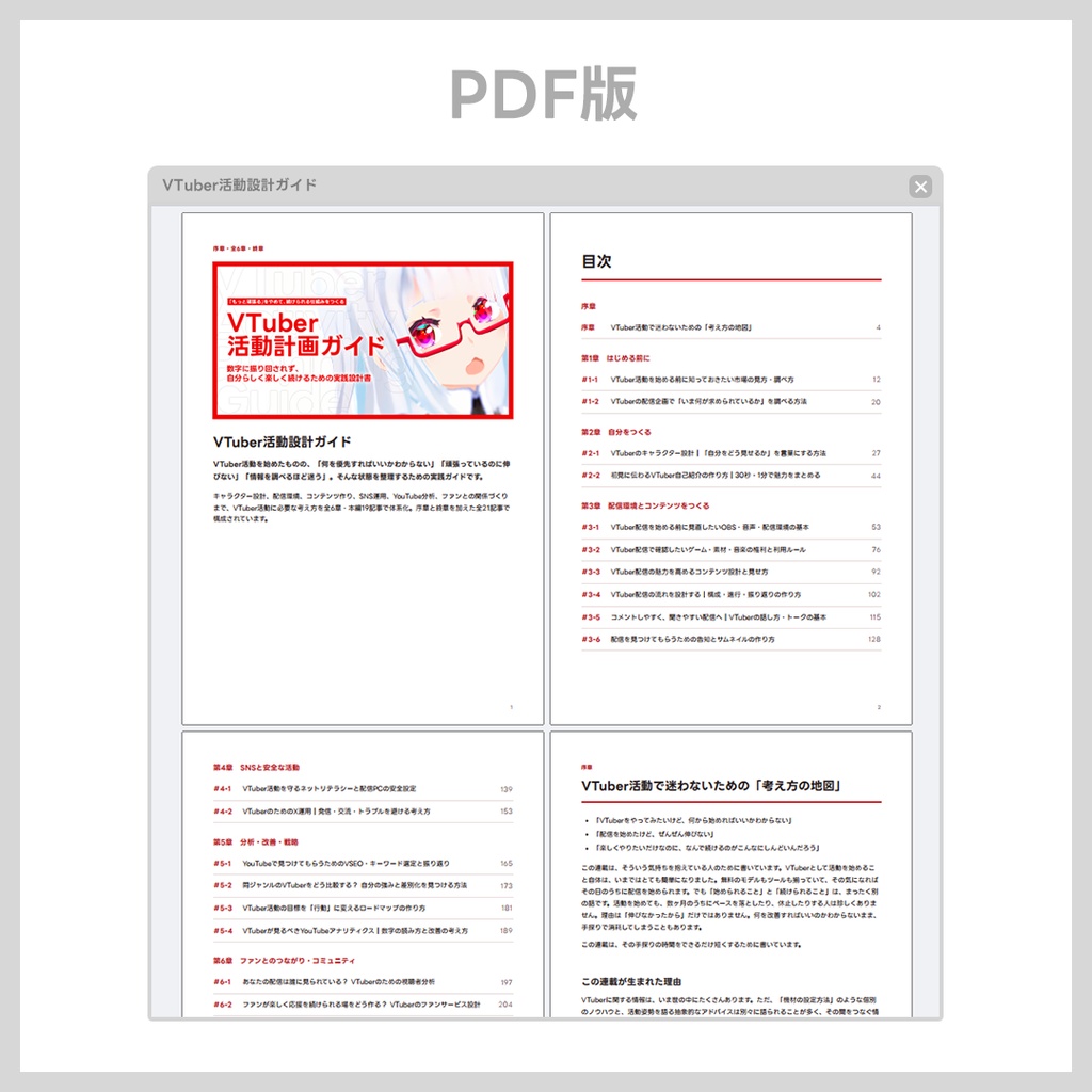 VTuber活動設計ガイド|迷わず、楽しく続けるための実践設計書【PDF・HTML・Markdown】