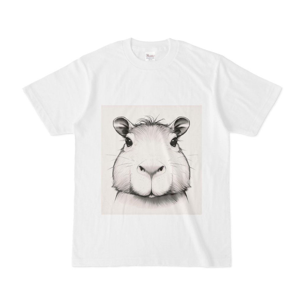 太ったカピバラの顔面ドアップTシャツ