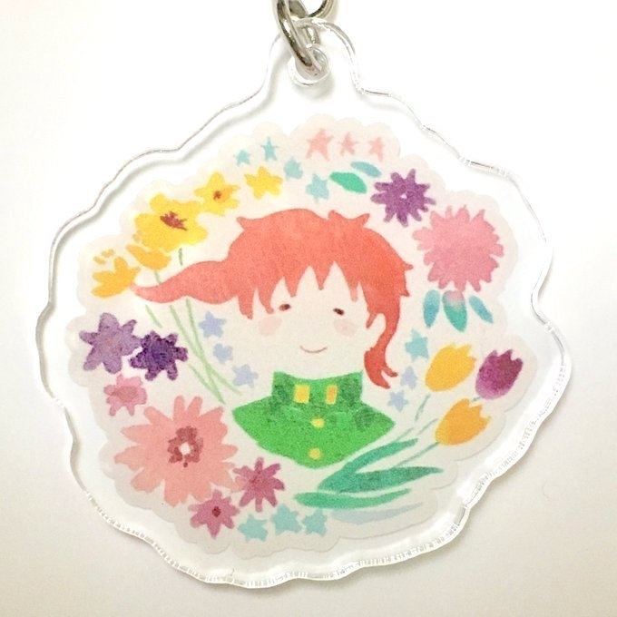 お花とのりちゃんアクリルキーホルダー