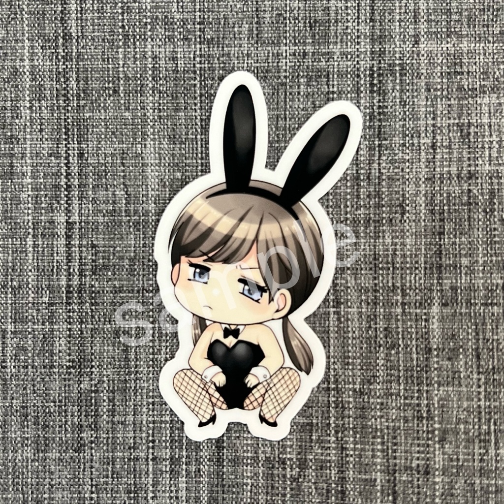 やさぐれバニー ミニキャラ ステッカー