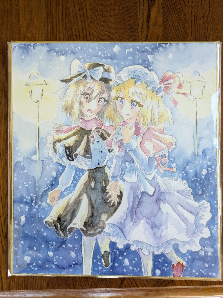 【色紙】東方Project秘封倶楽部/雪夜【蓮メリ】