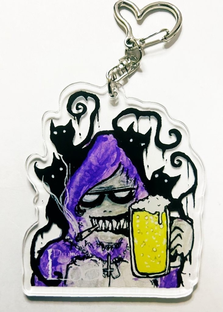 アクリルキーホルダー(酒クズゴリラ)/Acrylic keychain(Alcoholic Gorilla)