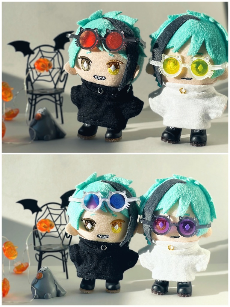 白黒猫チャングラス