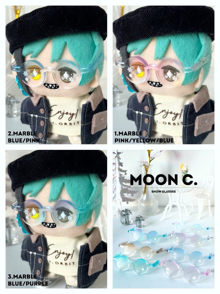 雪の結晶グラス