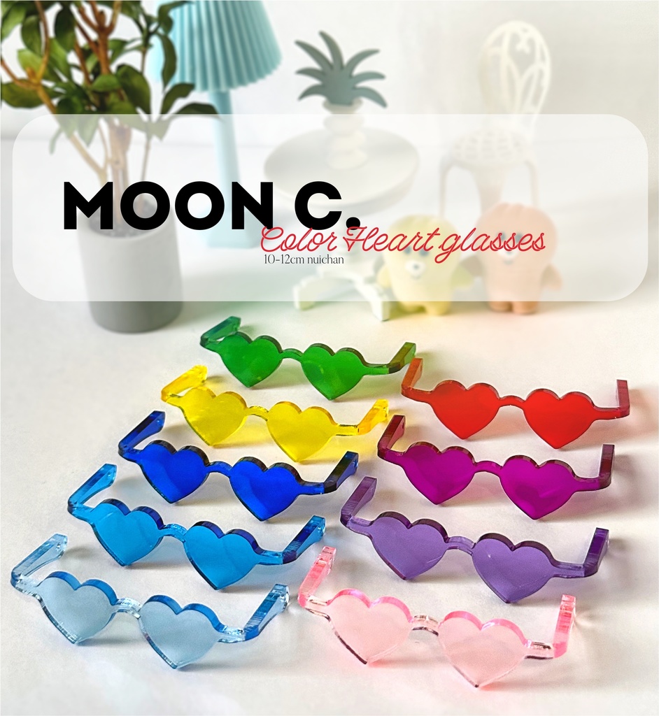 ♡Color heart glasses
