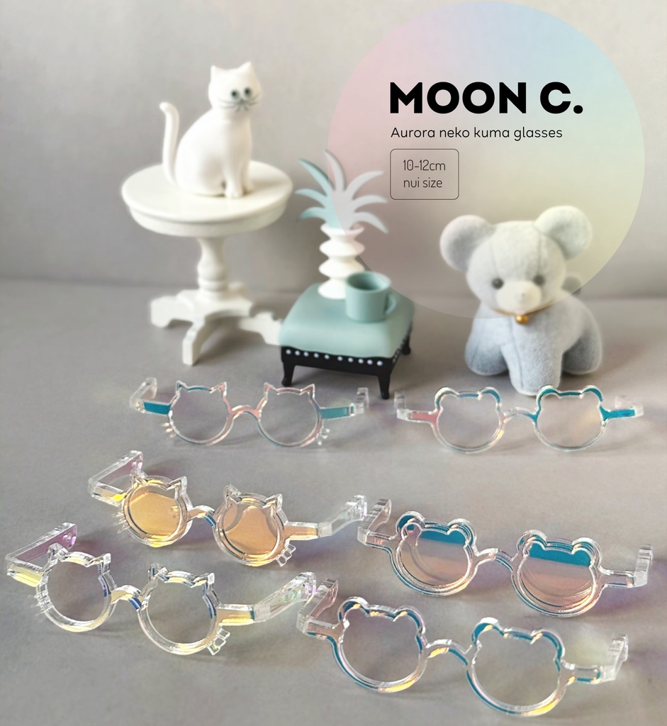 オーロラくまねこちゃんグラス💎