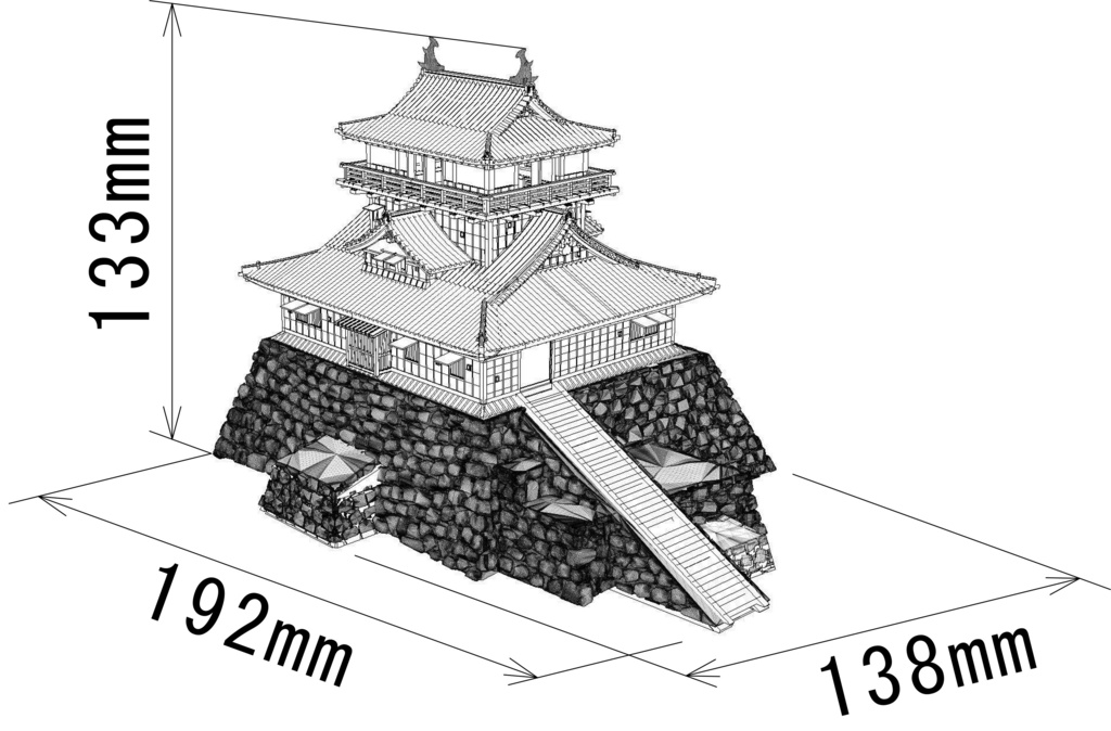 1/150丸岡城天守(創建時版) - 城郭模型普及推進委員会 - BOOTH