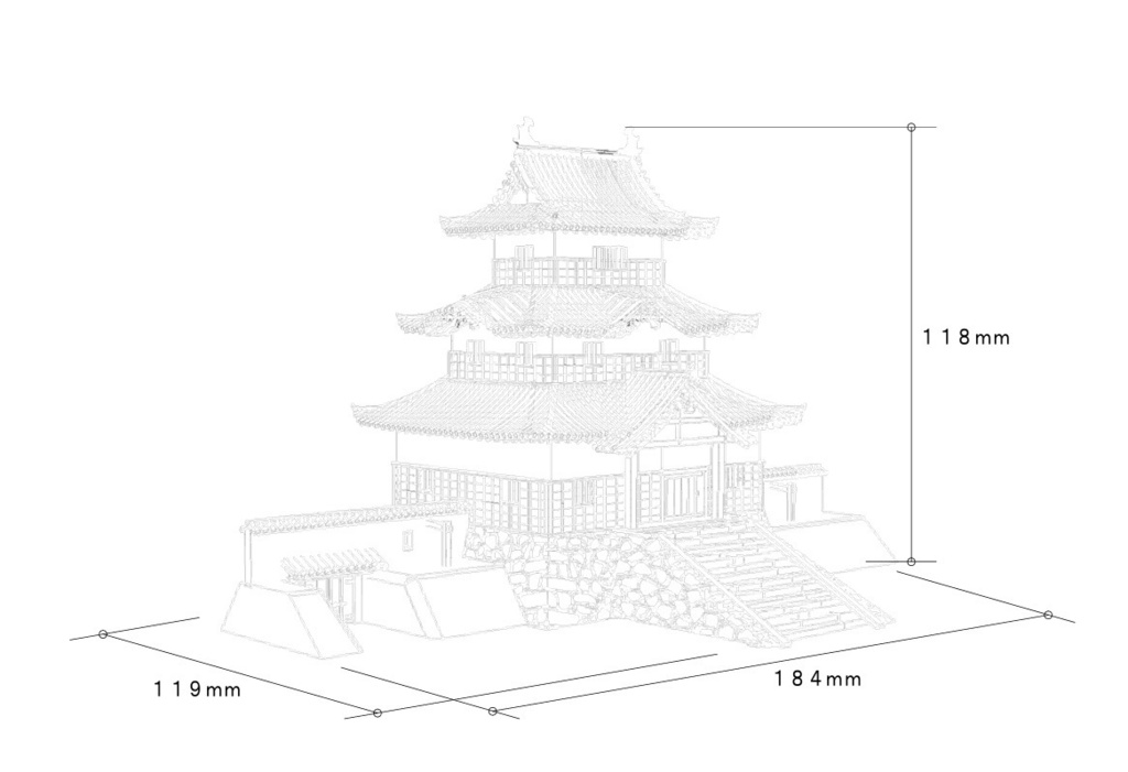 1/150関宿城御三階櫓ガレージキット+同人誌セット