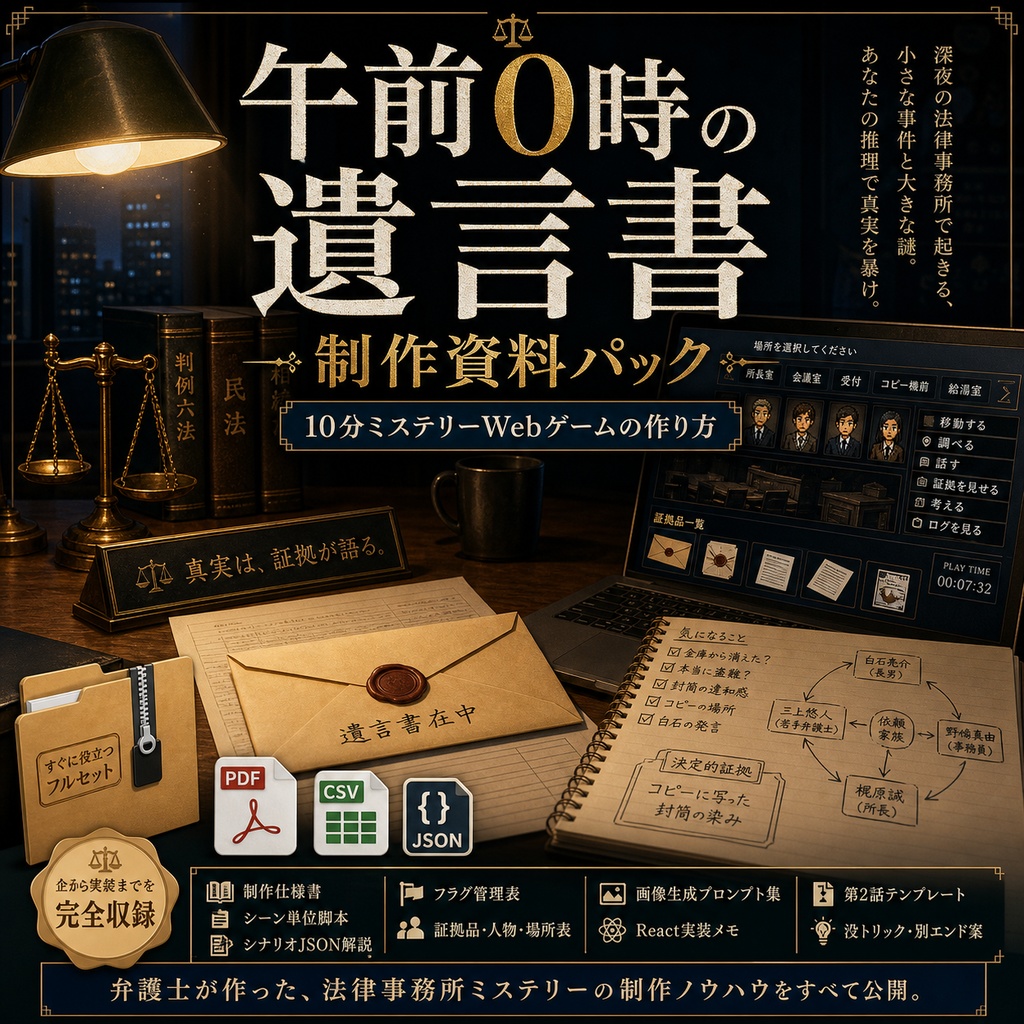 午前0時の遺言書 制作資料パック