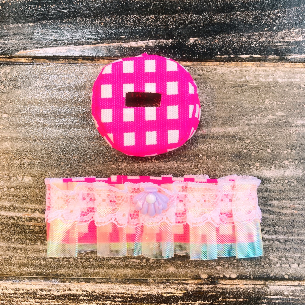 ピンク☆オーロラネオンチェックSET