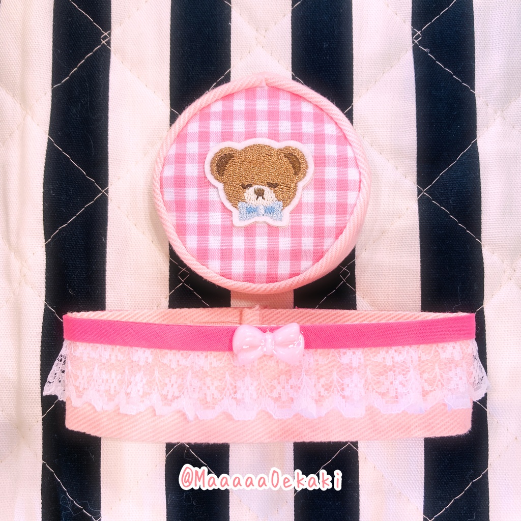 ふわ！ピンクギンガムレースSET